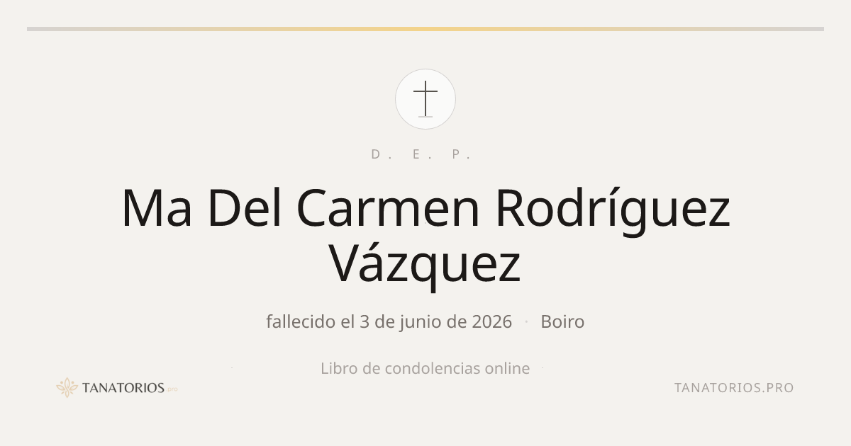 Memorial de Ma Del Carmen Rodríguez Vázquez