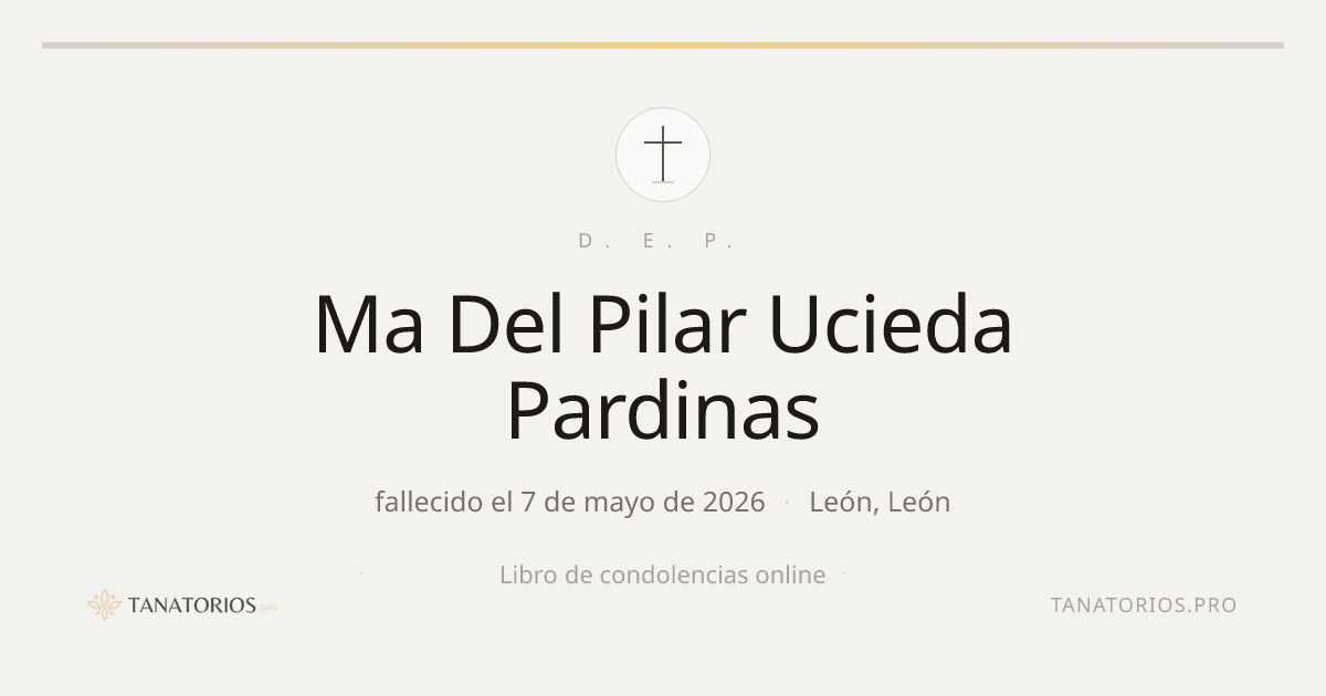 Memorial de Ma Del Pilar Ucieda Pardinas