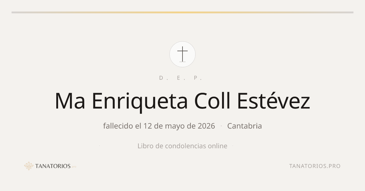 Memorial de Ma Enriqueta Coll Estévez