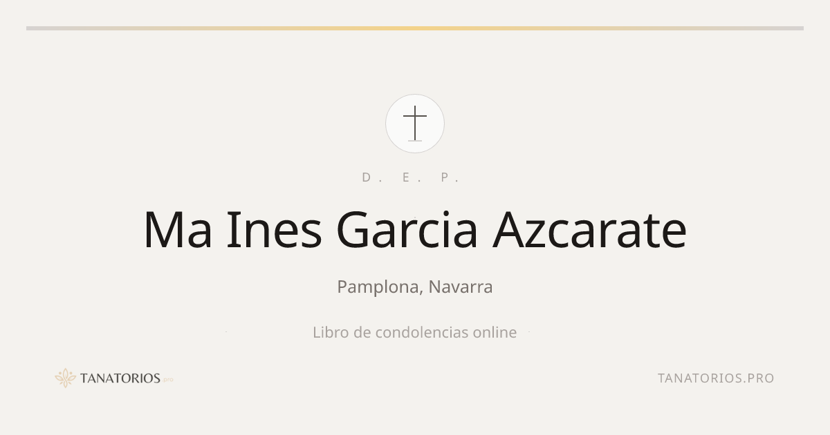 Memorial de Ma Ines Garcia Azcarate