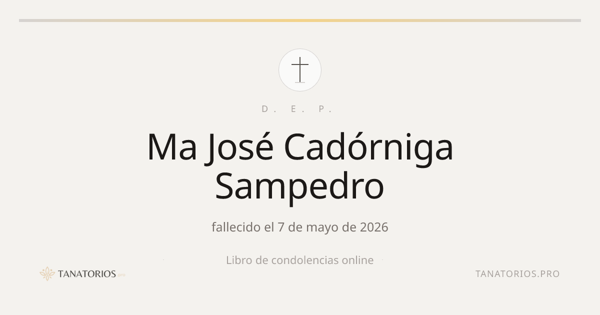Memorial de Ma José Cadórniga Sampedro