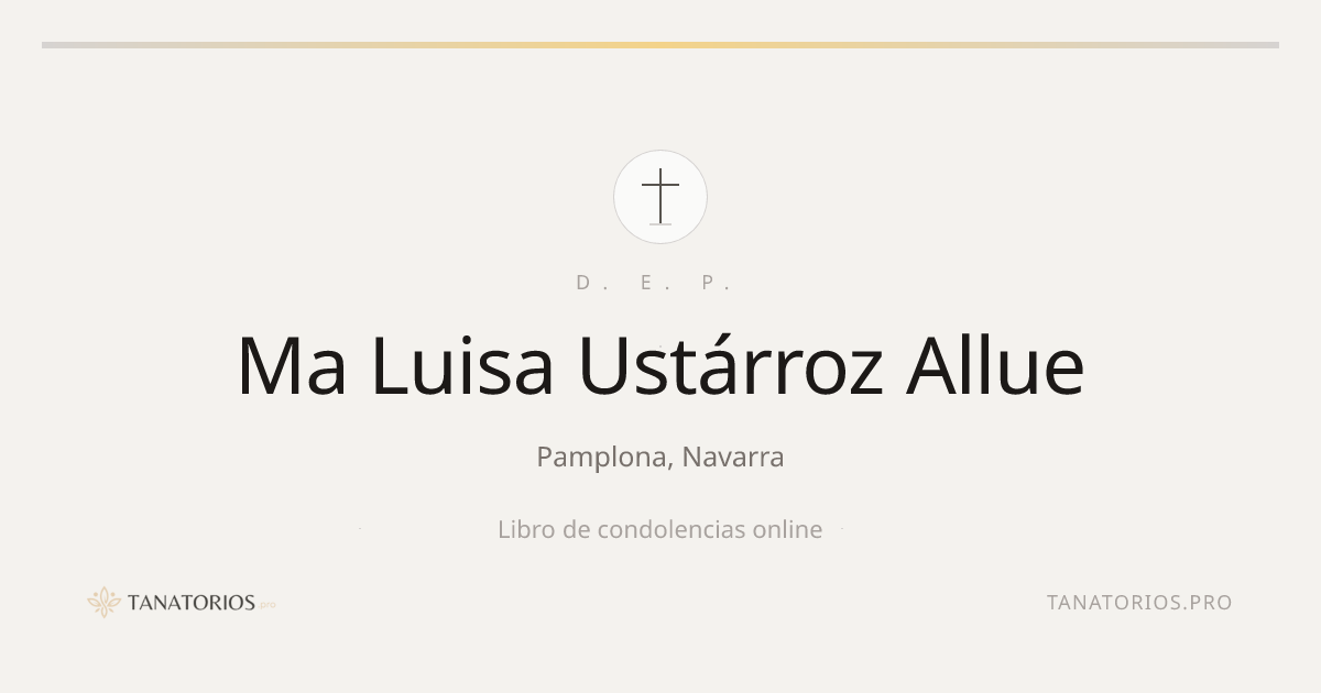 Memorial de Ma Luisa Ustárroz Allue