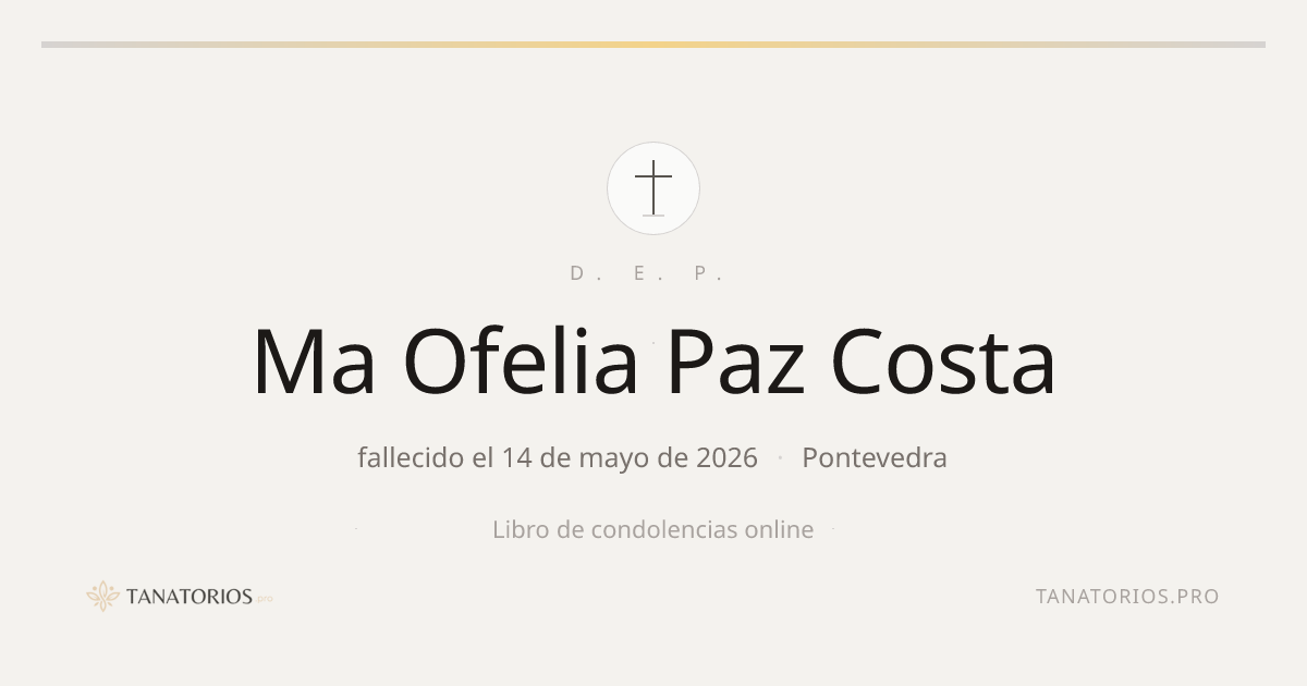 Memorial de Ma Ofelia Paz Costa
