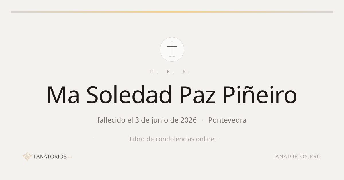 Memorial de Ma Soledad Paz Piñeiro