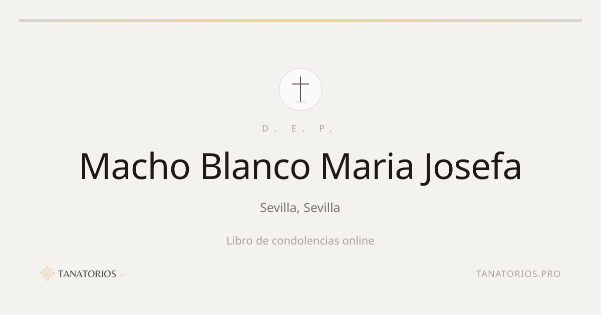 Memorial de Macho Blanco Maria Josefa