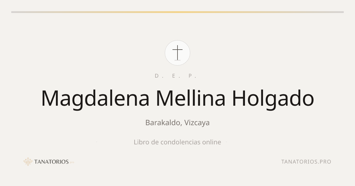 Memorial de Magdalena Mellina Holgado