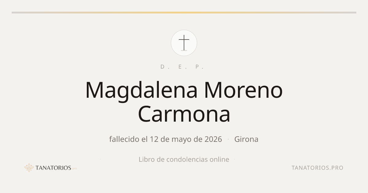 Memorial de Magdalena Moreno Carmona