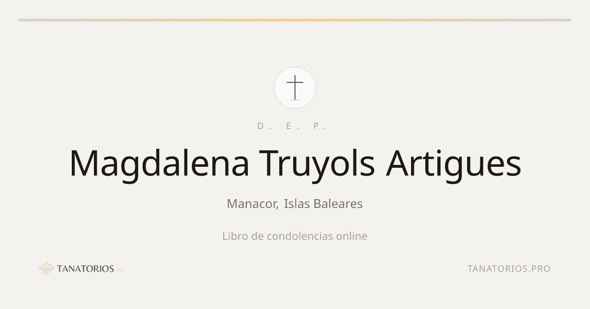 Memorial de Magdalena Truyols Artigues