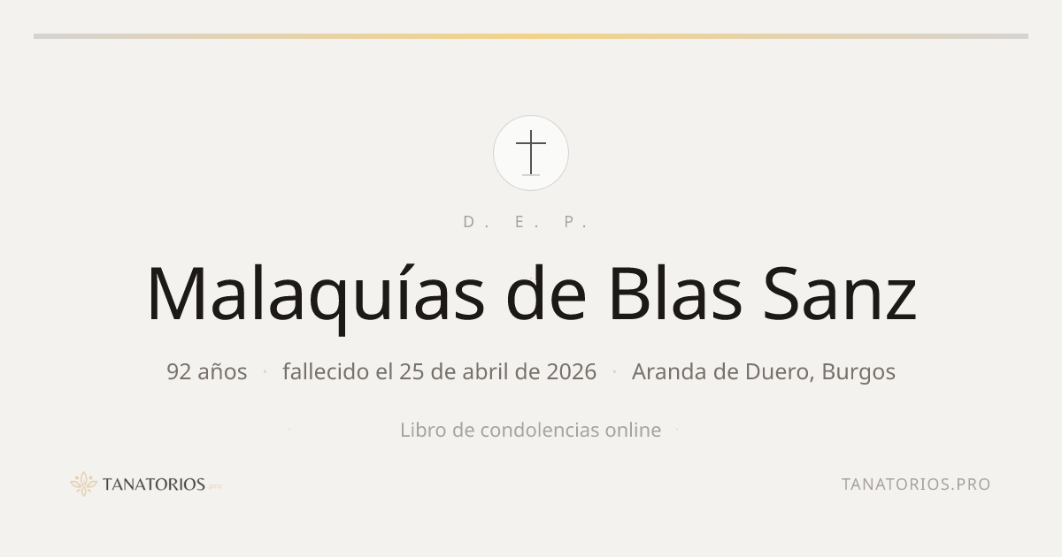 Memorial de Malaquías de Blas Sanz
