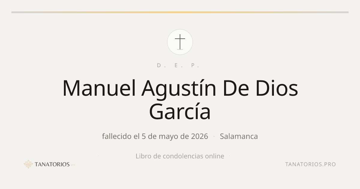 Memorial de Manuel Agustín De Dios García
