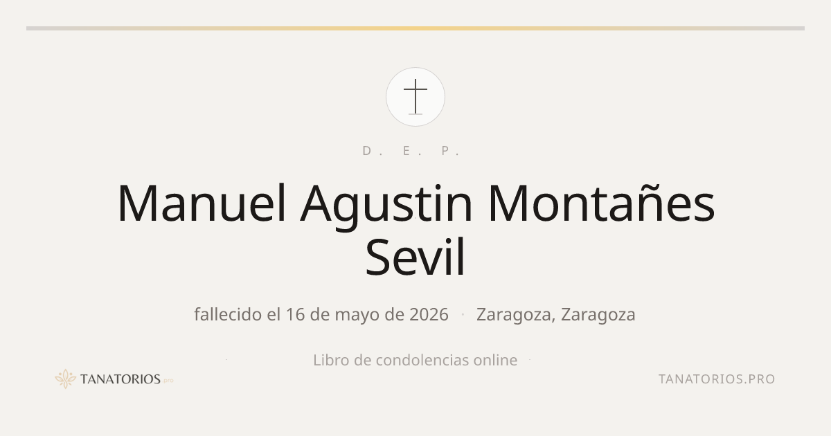 Memorial de Manuel Agustin Montañes Sevil