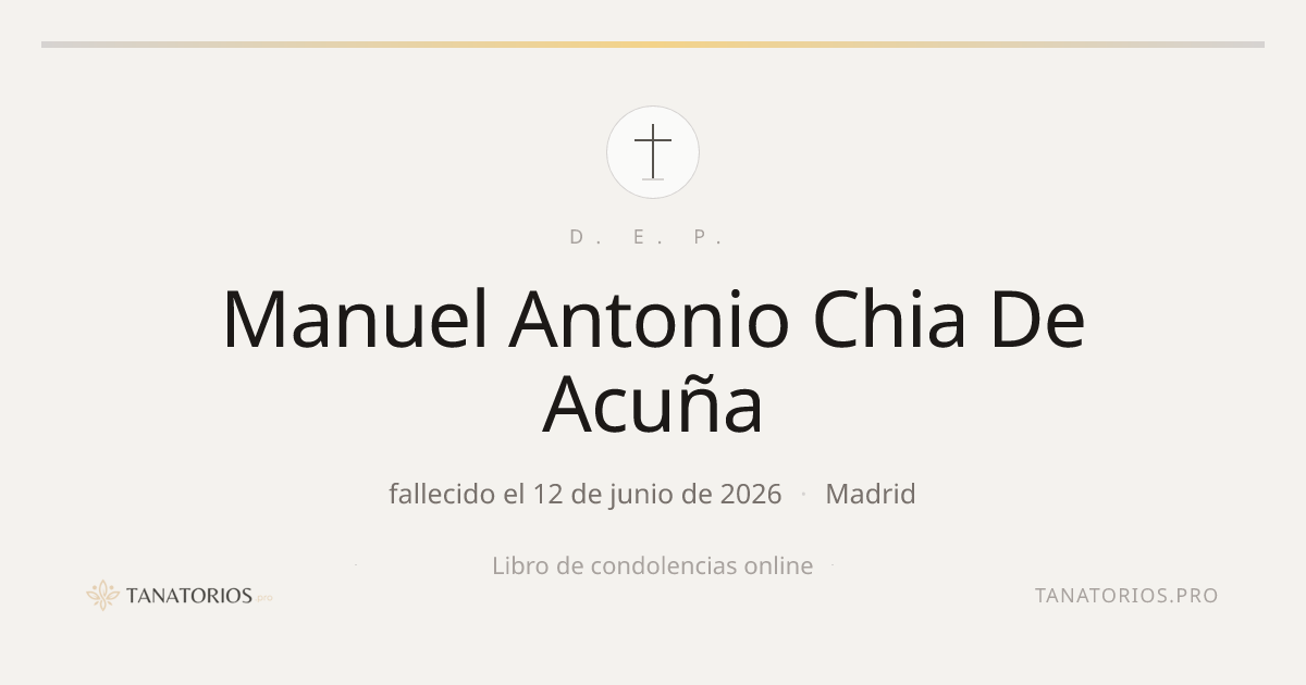 Memorial de Manuel Antonio Chia De Acuña