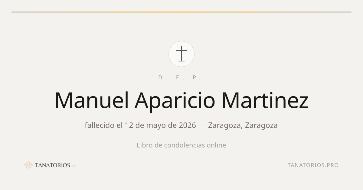 Memorial de Manuel Aparicio Martinez