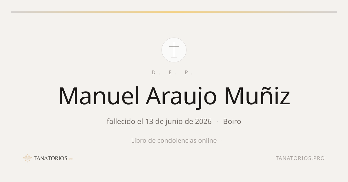 Memorial de Manuel Araujo Muñiz