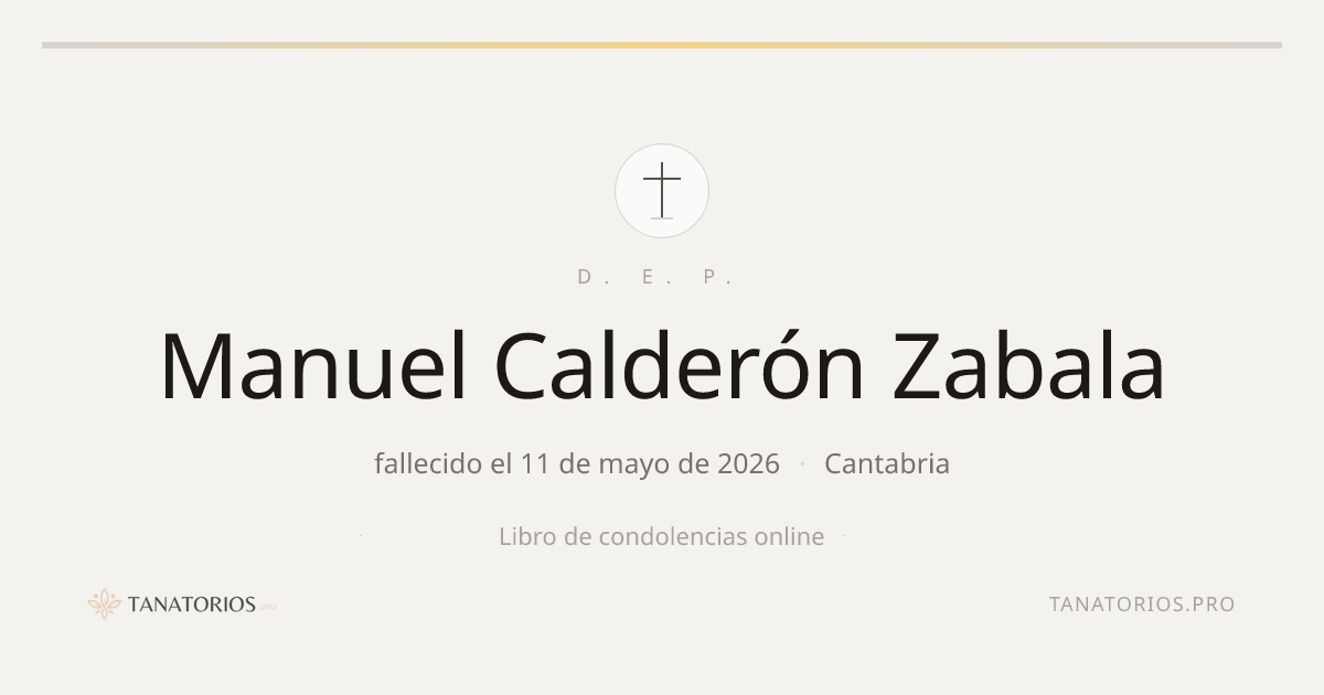 Memorial de Manuel Calderón Zabala