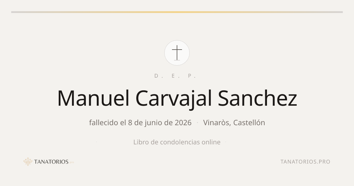 Memorial de Manuel Carvajal Sanchez