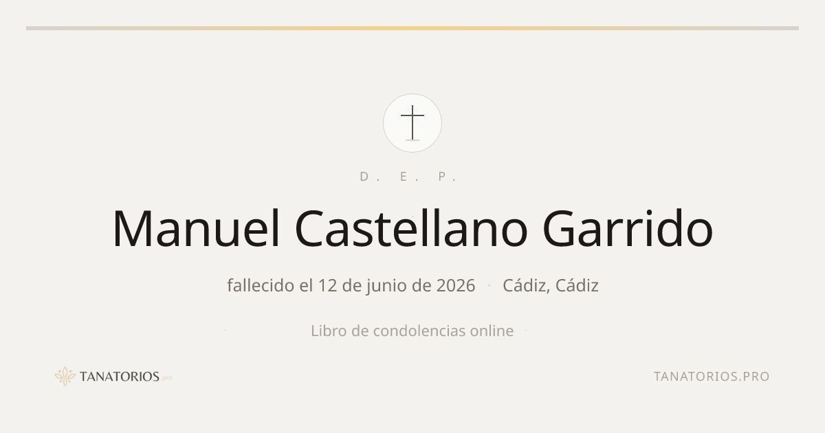 Memorial de Manuel Castellano Garrido