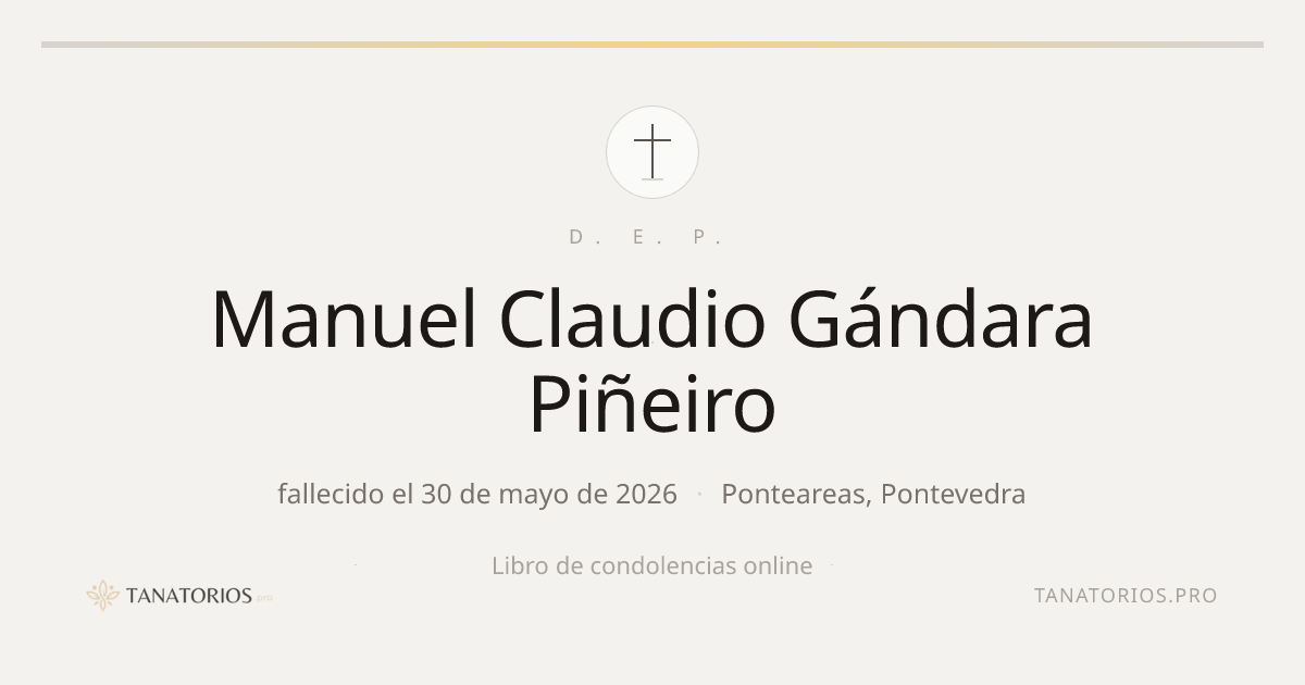 Memorial de Manuel Claudio Gándara Piñeiro