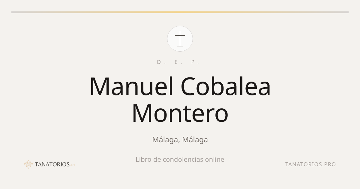 Memorial de Manuel Cobalea Montero