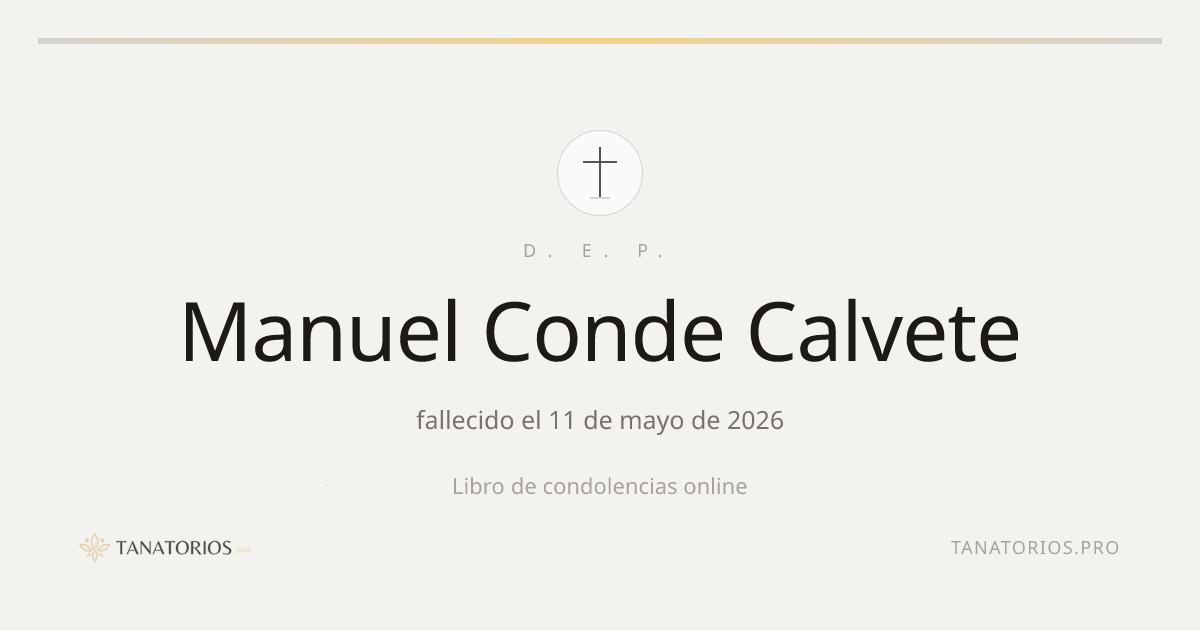 Memorial de Manuel Conde Calvete