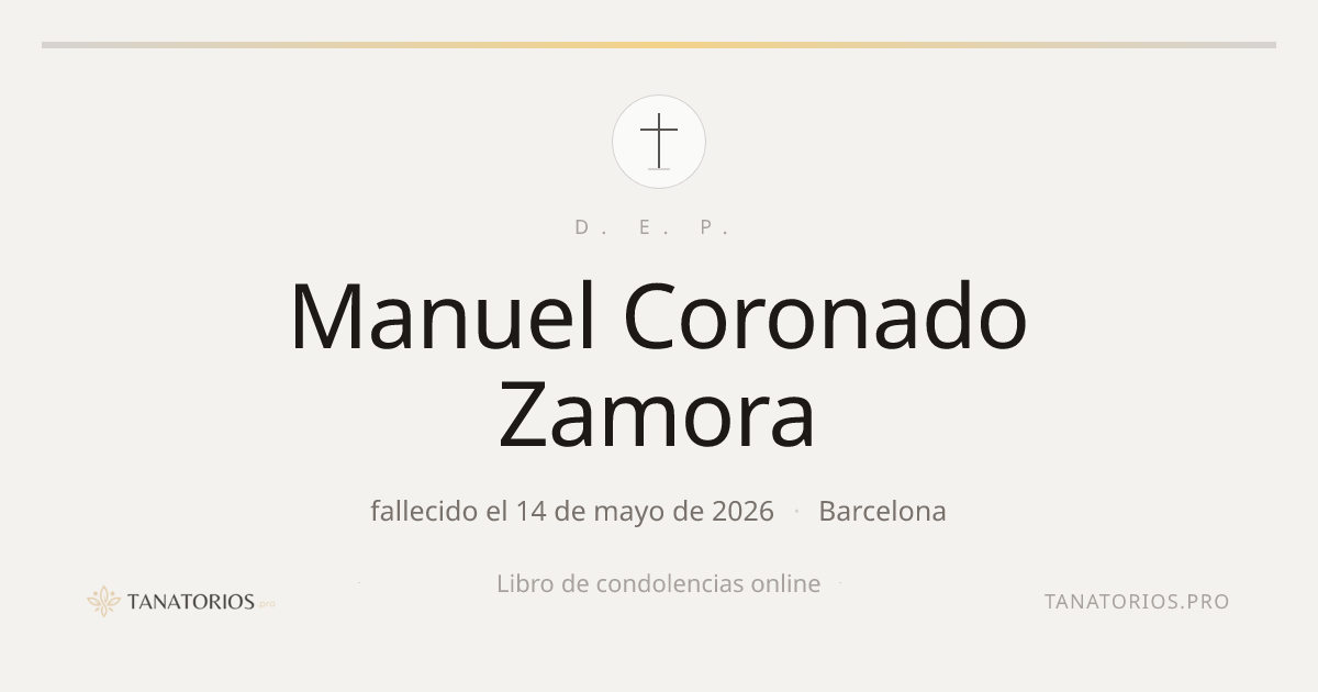 Memorial de Manuel Coronado Zamora