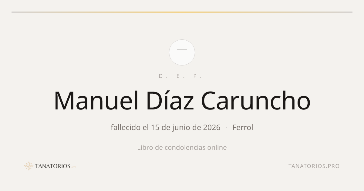 Memorial de Manuel Díaz Caruncho