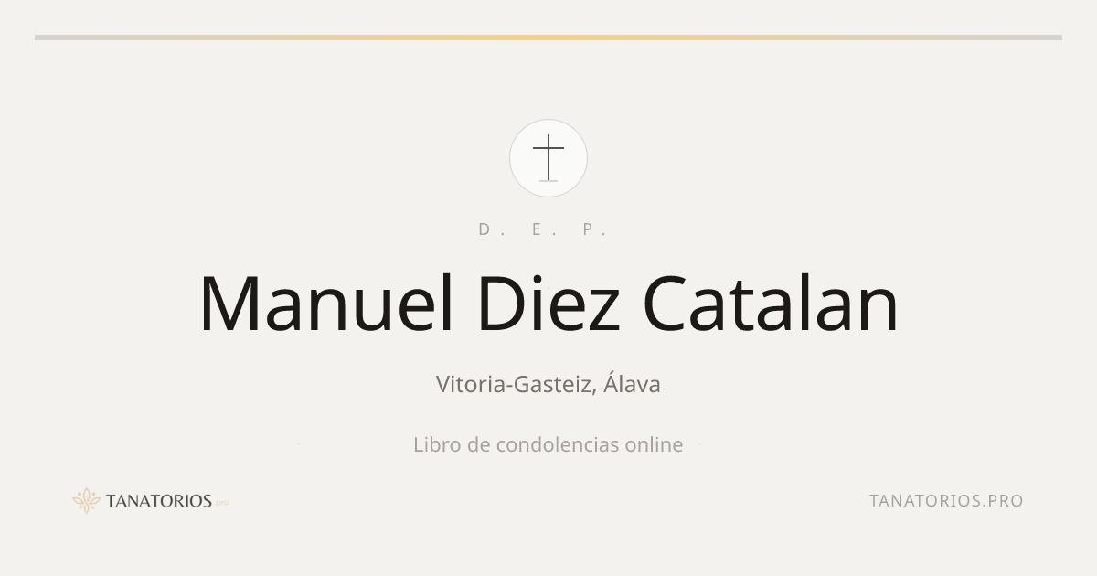 Memorial de Manuel Diez Catalan