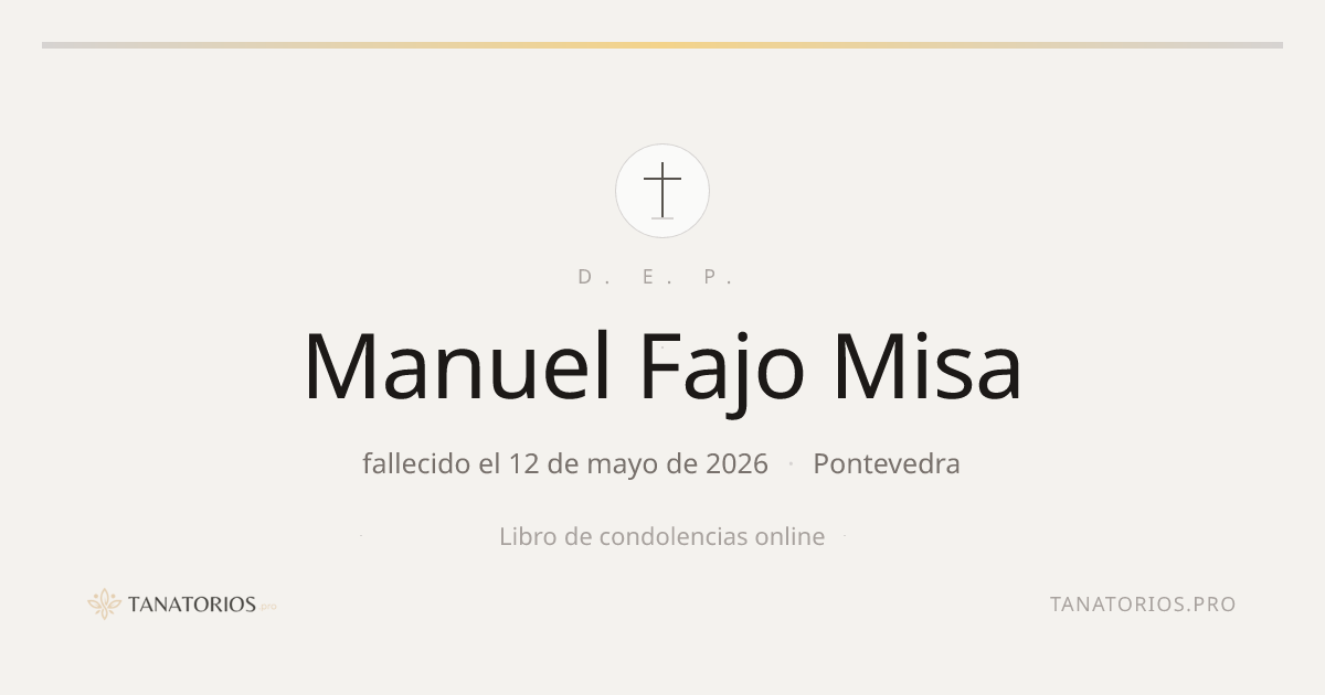 Memorial de Manuel Fajo Misa