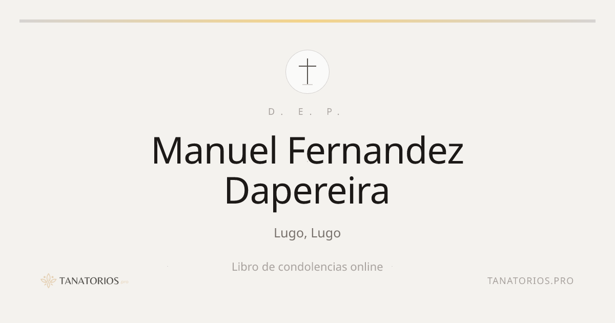 Memorial de Manuel Fernandez Dapereira