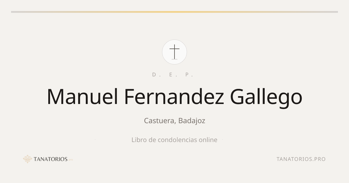 Memorial de Manuel Fernandez Gallego