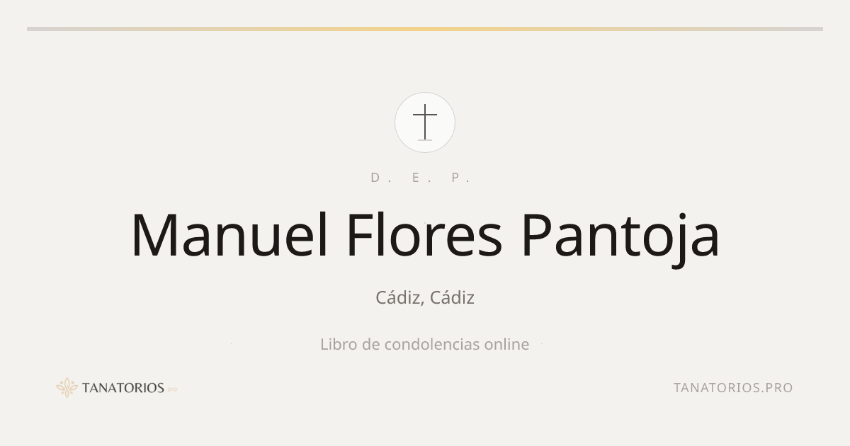 Memorial de Manuel Flores Pantoja