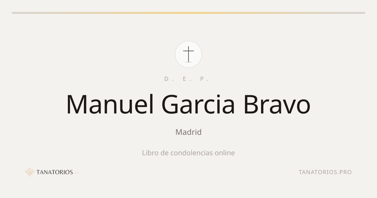 Memorial de Manuel Garcia Bravo