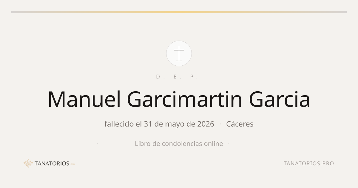 Memorial de Manuel Garcimartin Garcia