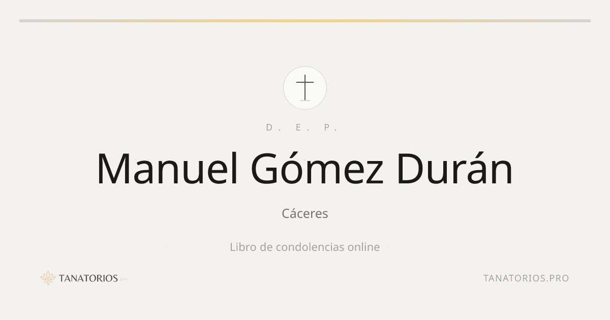 Memorial de Manuel Gómez Durán
