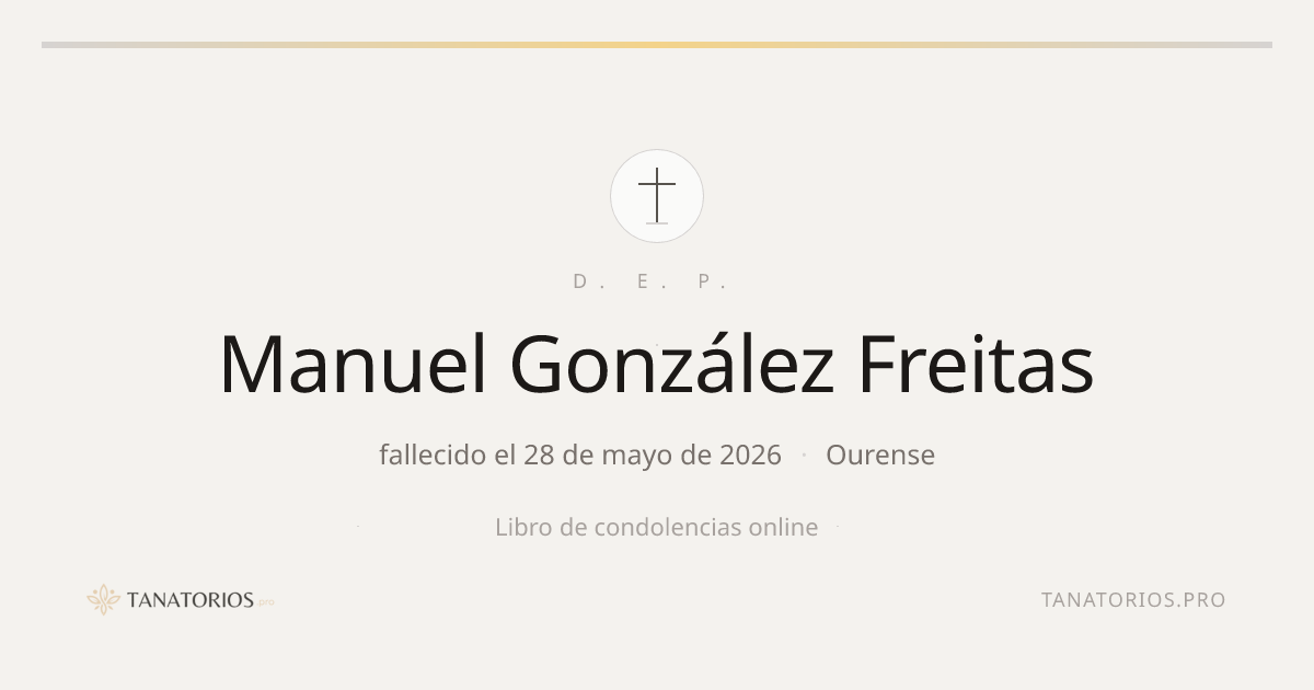 Memorial de Manuel	González Freitas