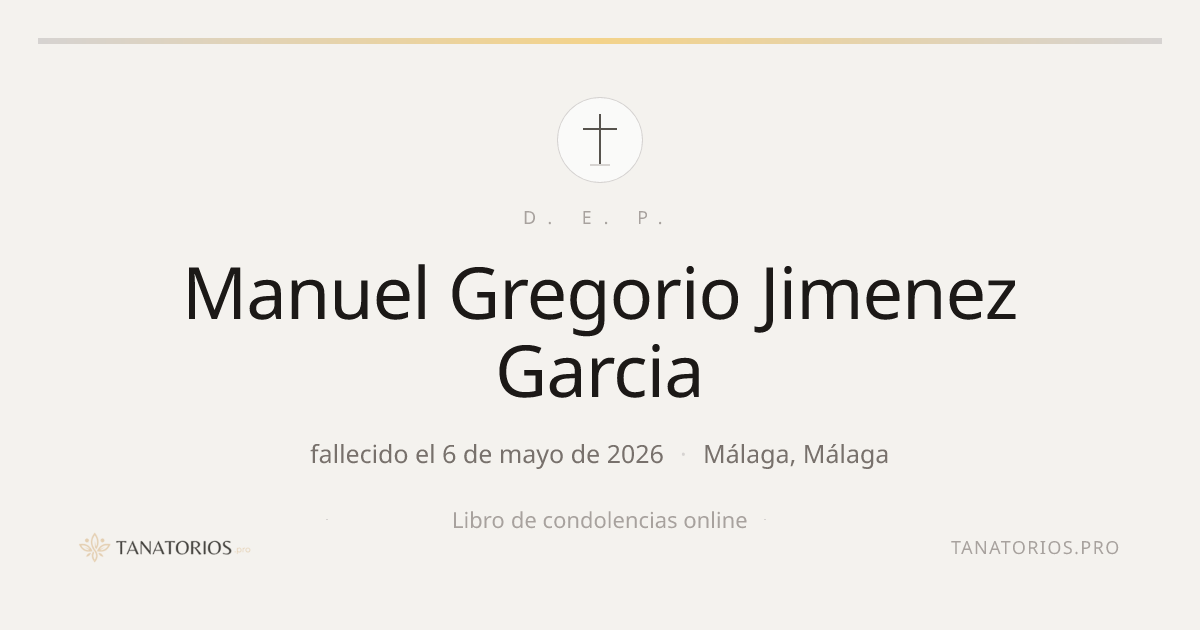 Memorial de Manuel Gregorio Jimenez Garcia