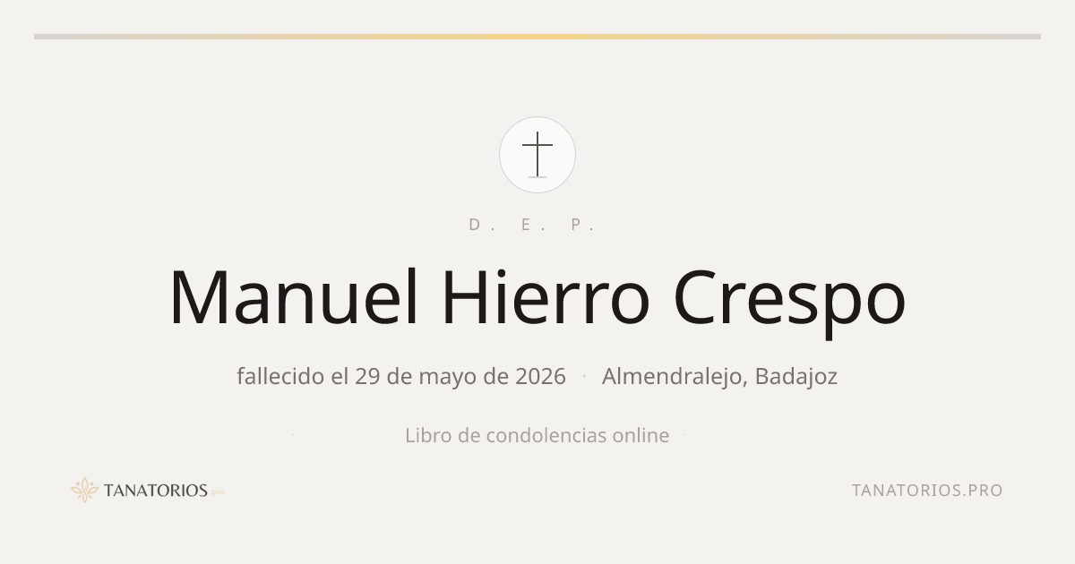 Memorial de Manuel Hierro Crespo