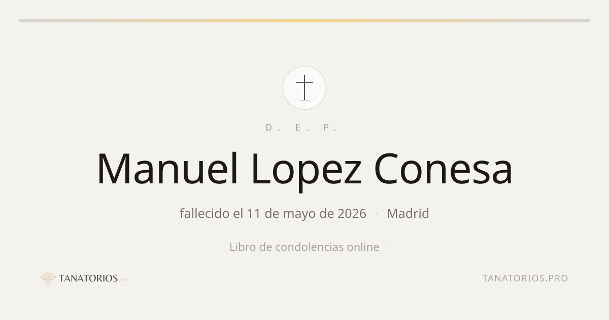 Memorial de Manuel Lopez Conesa