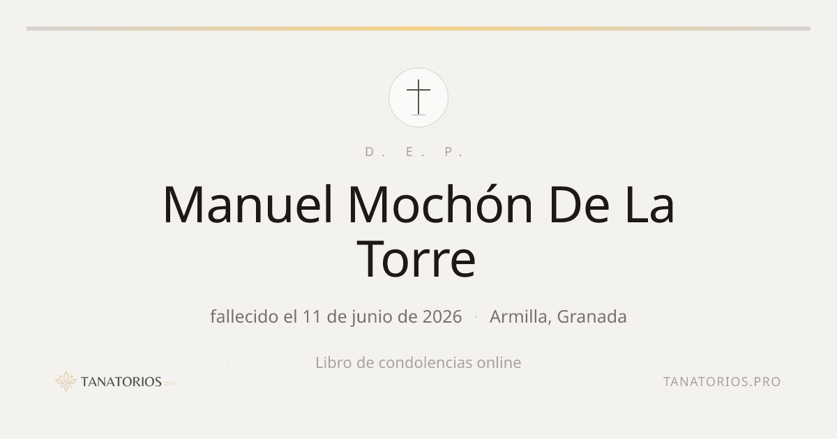 Memorial de Manuel Mochón De La Torre