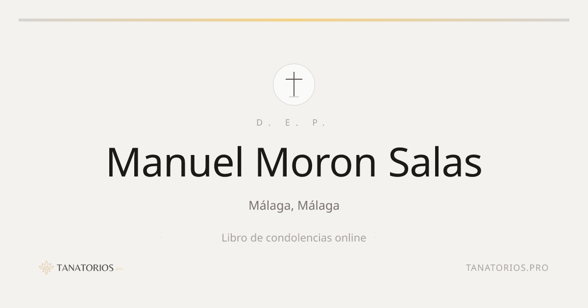 Memorial de Manuel Moron Salas