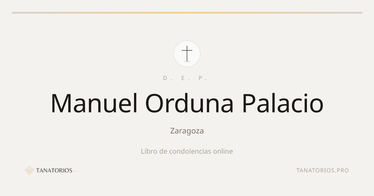 Memorial de Manuel Orduna Palacio