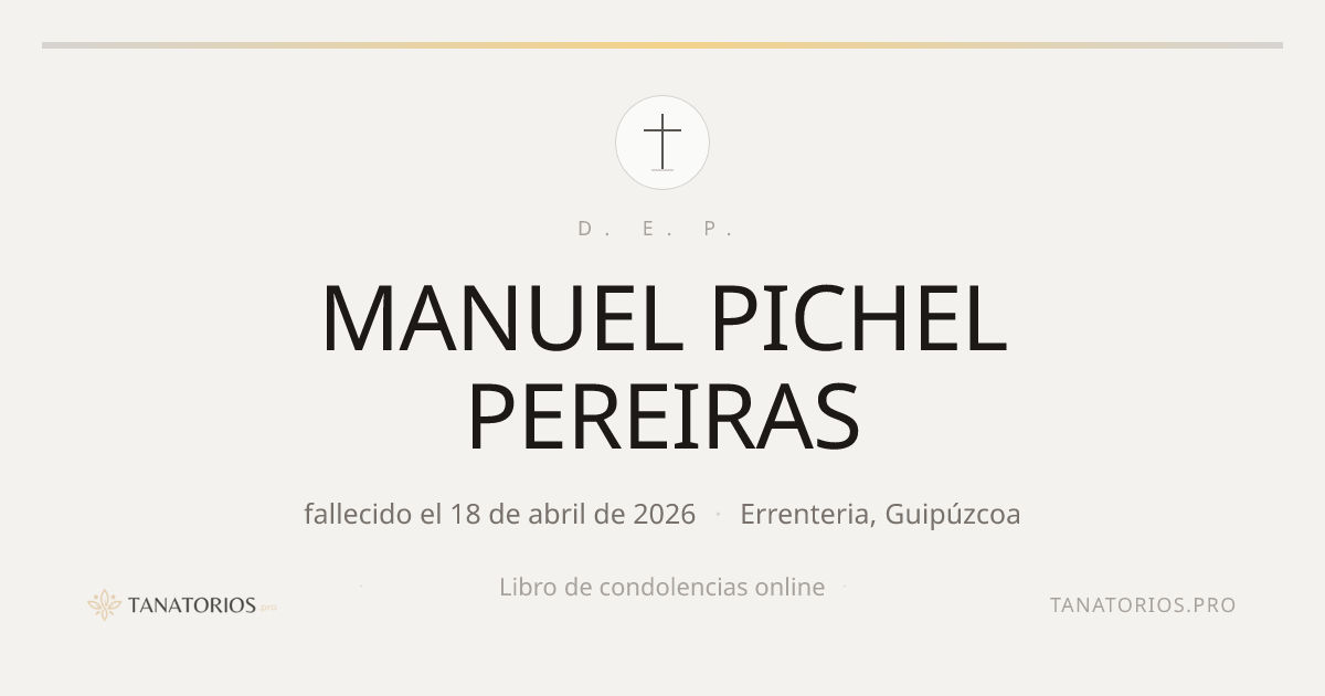 Memorial de MANUEL PICHEL PEREIRAS