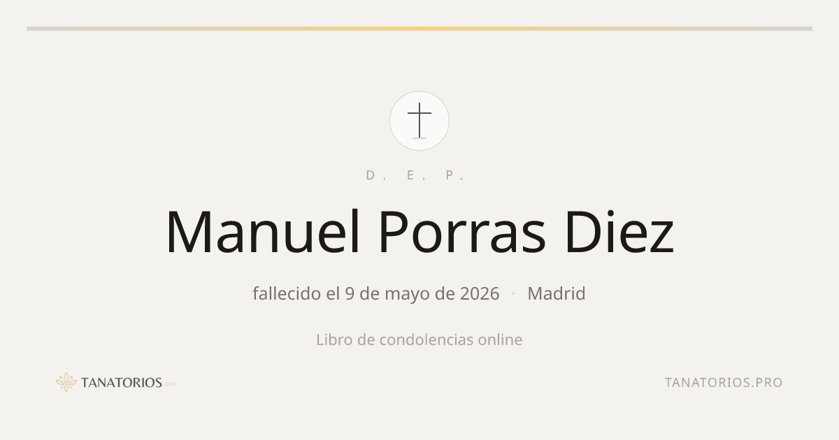 Memorial de Manuel Porras Diez