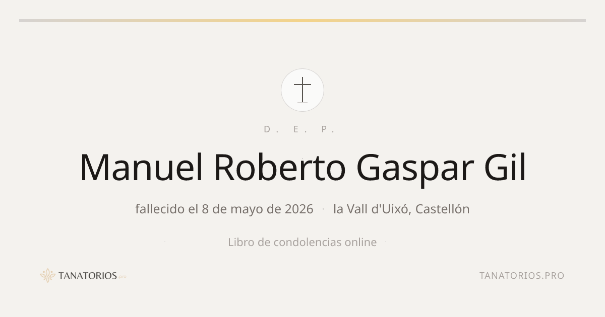 Memorial de Manuel Roberto Gaspar Gil