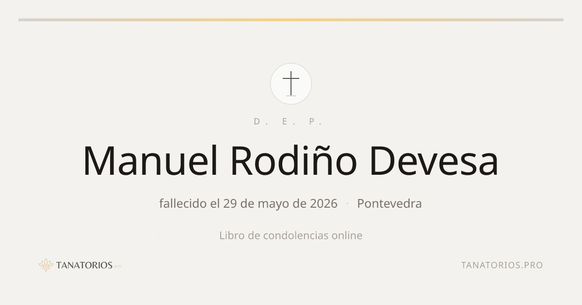 Memorial de Manuel Rodiño Devesa