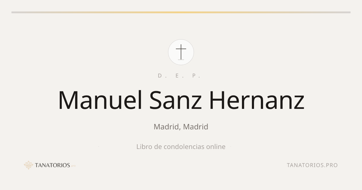 Memorial de Manuel Sanz Hernanz