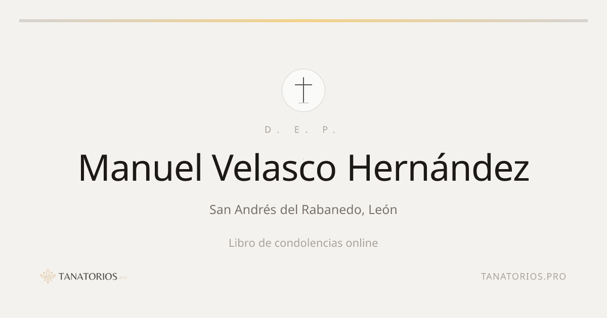 Memorial de Manuel Velasco Hernández