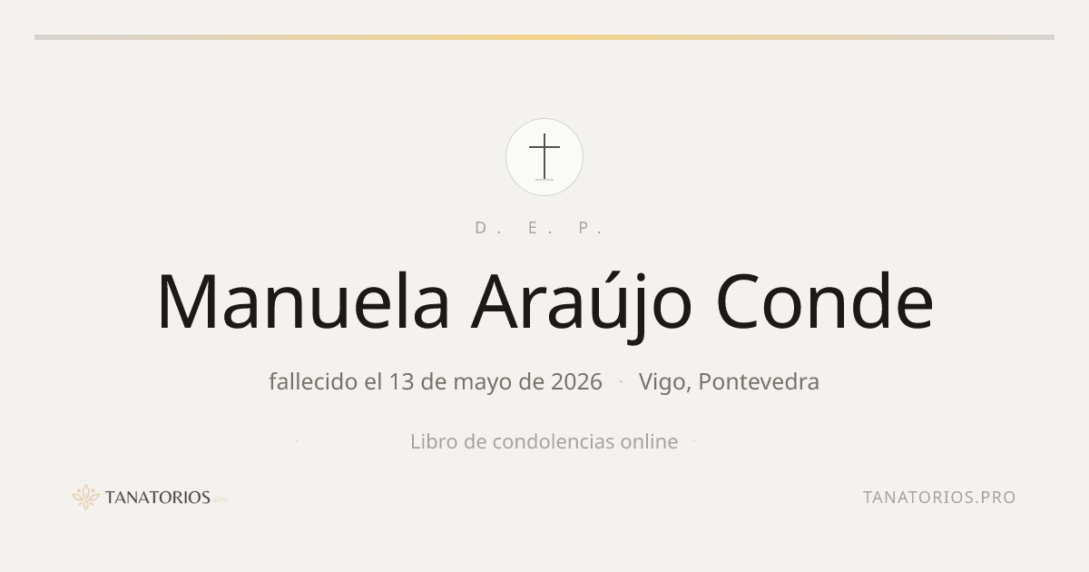 Memorial de Manuela Araújo Conde