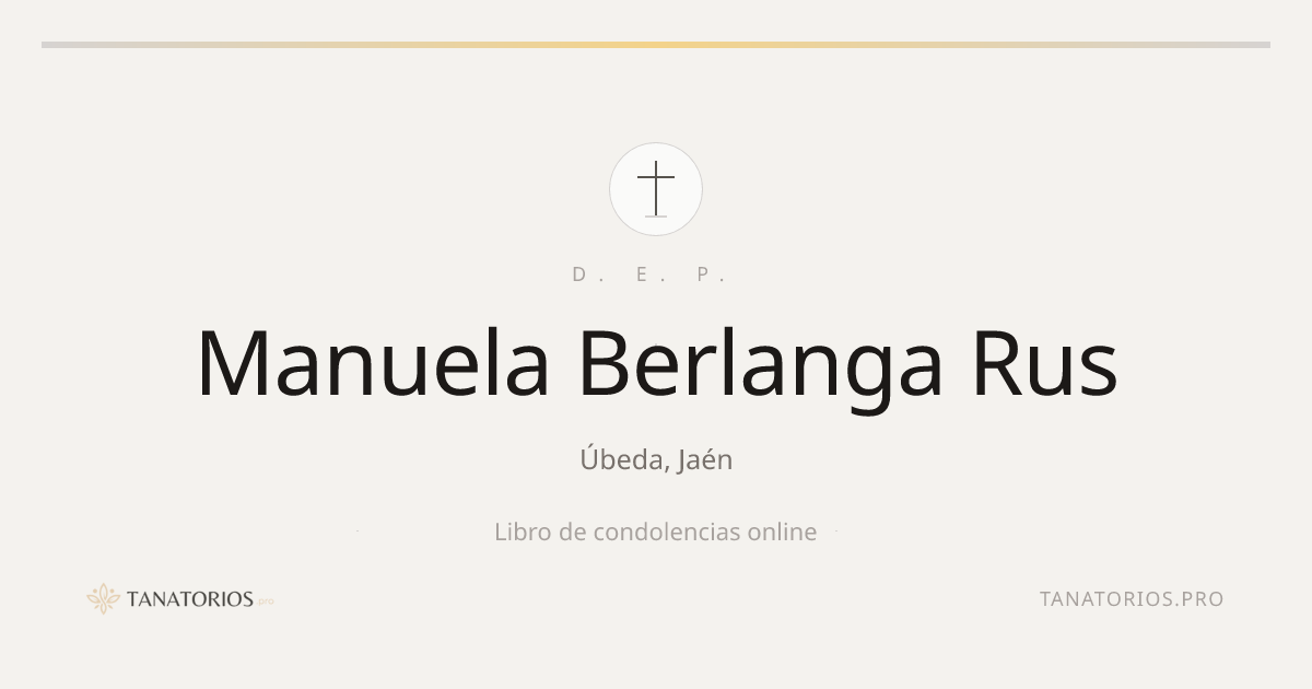 Memorial de Manuela Berlanga Rus