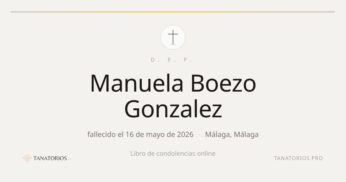 Memorial de Manuela Boezo Gonzalez